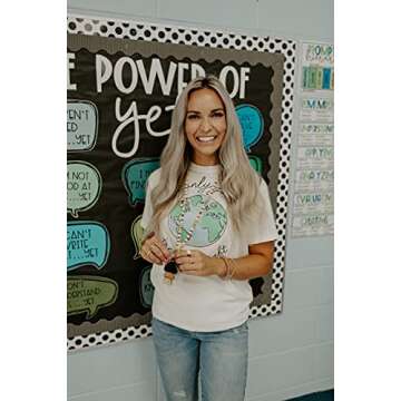 LANYARD Wooden Beaded Lanyard for ID Badges, Keys Badge Holder for Woman Teachers Nurses Employees Cute ID Holder 18.5inch