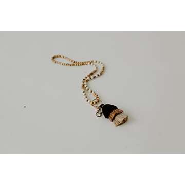 LANYARD Wooden Beaded Lanyard for ID Badges, Keys Badge Holder for Woman Teachers Nurses Employees Cute ID Holder 18.5inch