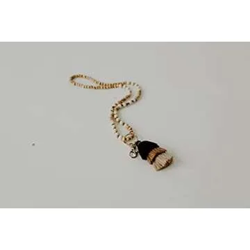 LANYARD Wooden Beaded Lanyard for ID Badges, Keys Badge Holder for Woman Teachers Nurses Employees Cute ID Holder 18.5inch