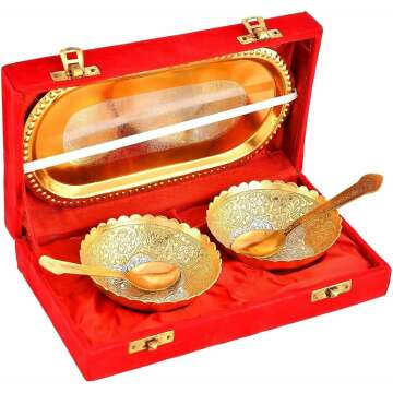 NOBILITY Decorative Bowl Spoon Tray Set for Gifting