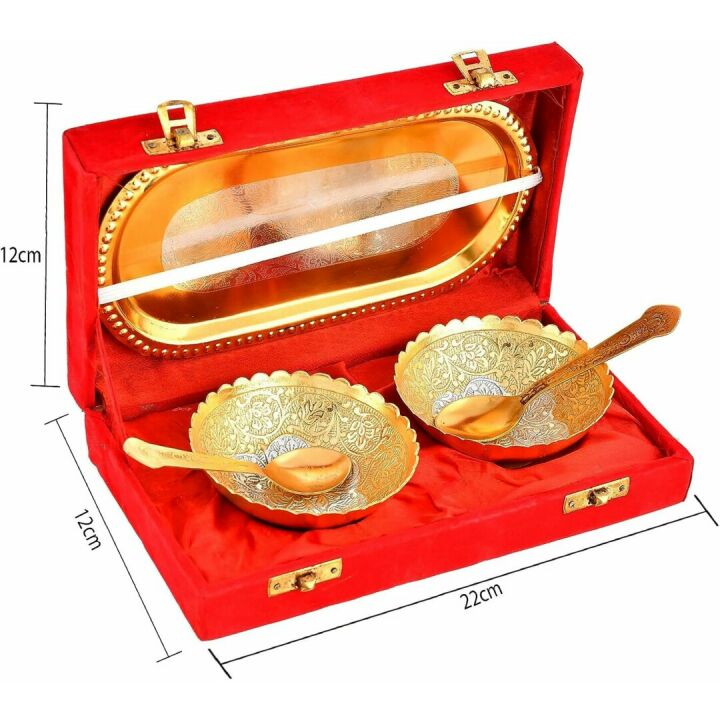 NOBILITY Decorative Bowl Spoon Tray Set for Gifting