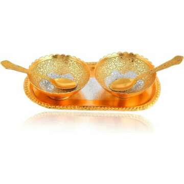 NOBILITY Decorative Bowl Spoon Tray Set for Gifting