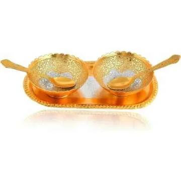 NOBILITY Decorative Bowl Spoon Tray Set for Gifting