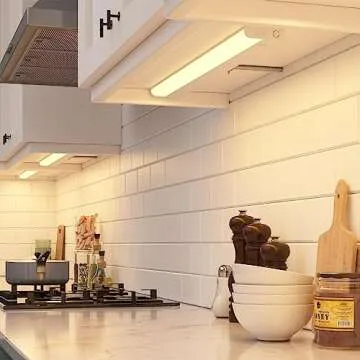 GETINLIGHT 30-inch Hardwired Only 3 Color LED Under Cabinet Lighting, Soft White(3000K), Bright White(4000K), Daylight White(5000K), Dimmable, Matte White Finished, ETL Listed, IN-0201-14-WH-345K