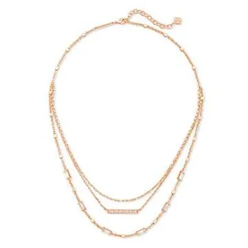 Kendra Scott Addison Multi Strand Necklace - Elegant Rose Gold Design