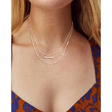 Kendra Scott Addison Multi Strand Necklace in Rose Gold