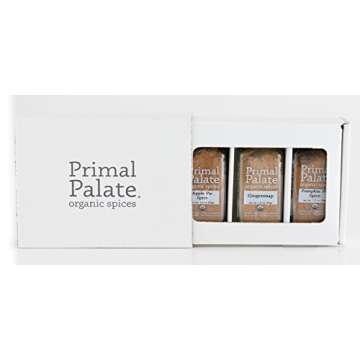 Primal Palate Organic Spices - Sweet Pack 3-Bottle Gift Set