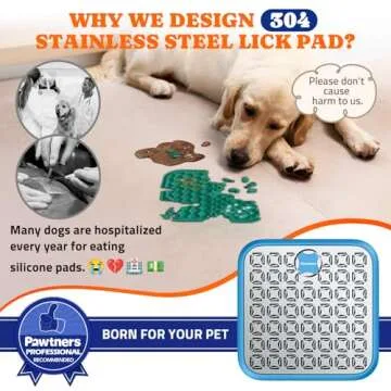 Stainless Steel Lick Mat for Dogs & Cats - Durable & Safe