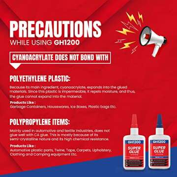 GH1200 Super Glue All Purpose 2 oz with Anti Clog Cap