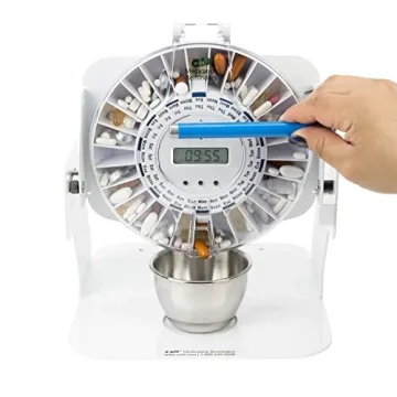 Automatic Pill Dispenser with Alarms & Locking Lid