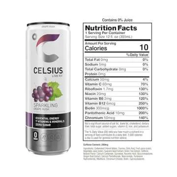 Celsius Sparkling Grape Rush Energy Drink – Refreshing Energy Boost