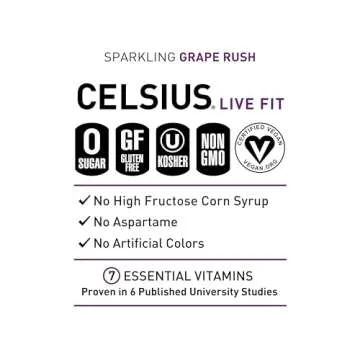 Celsius Sparkling Grape Rush Energy Drink – Refreshing Energy Boost