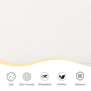 Halitaa White Storage Bench Ottoman, Sherpa Ottoman Bench with Storage, Boucle Modern Storage Bench for End of Bed King Size, Bedroom, Living Room, 52''L