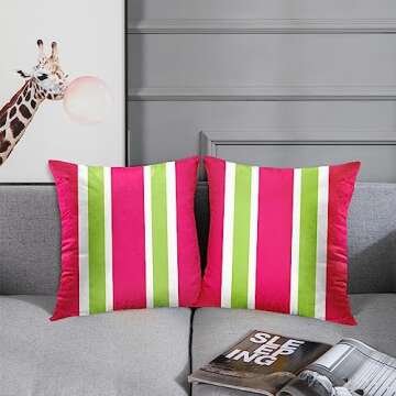 Emvency Throw Pillow Covers 18 X 18 Inch Square with Hidden Zipper Home Sofa Cushion Decorative Pillowcase