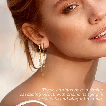 Stylish Shownee Gold Hoop Dangle Earrings for Women