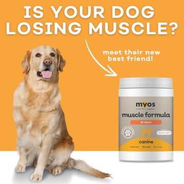 MYOS Canine Muscle Formula - All-Natural Muscle Building Supplement - Helps Reduce Muscle Loss in Dogs Due to Normal Aging and Improves Recovery from Injury or Surgery