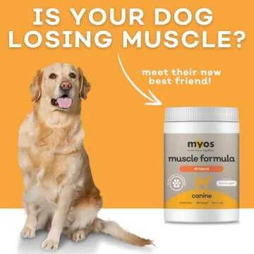 MYOS Canine Muscle Formula - All-Natural Muscle Building Supplement - Helps Reduce Muscle Loss in Dogs Due to Normal Aging and Improves Recovery from Injury or Surgery