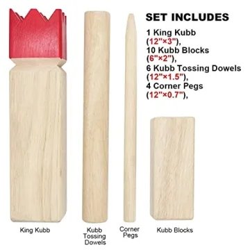 Juegoal Kubb Game Set Enjoy Outdoor Competition Together