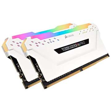 Corsair Vengeance RGB Pro 16GB (2x8GB) DDR4 3600 Desktop Memory – White