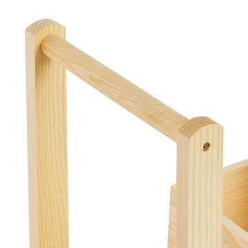 Juvale Wooden Sewing Box Organizer for Sewing Supplies with 3 Tier Drawers for Craft Tools, Needles, Pincushions, Art Supplies, Thread Spool Organizer (12.6 x 5.9 x 8.3 Inches)