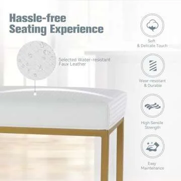 Erste!Bravo White Counter Height Bar Stools - Set of 4