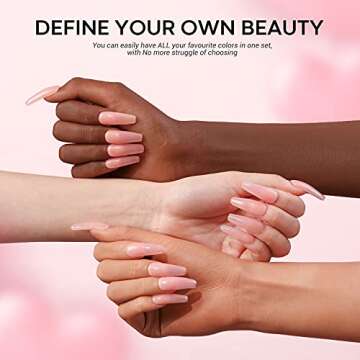 modelones Poly Nail Gel Builder Nail Extension Gel Nude Nature Color Light Apricot Acrylic Nails Enhancement Thickening Trendy Nail Art Design Salon Professional Technician Tool 50ML 1.76oz