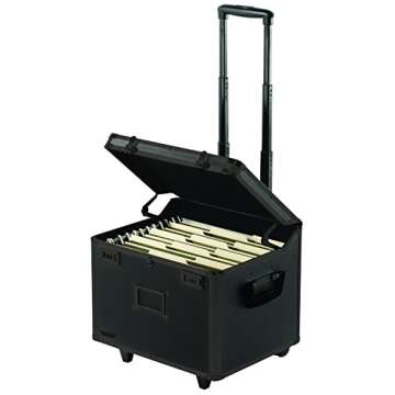 Vaultz Locking Mobile File Chest, Letter/Legal Files, 17.5" X 15.5" X 14.5", Black