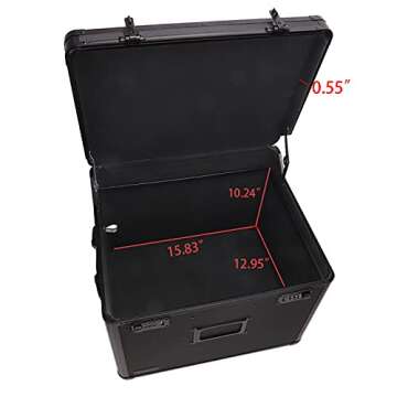 Vaultz Locking Mobile File Chest, Letter/Legal Files, 17.5" X 15.5" X 14.5", Black
