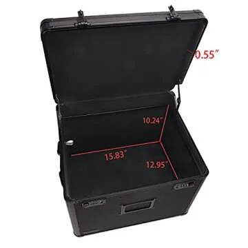 Vaultz Locking Mobile File Chest, Letter/Legal Files, 17.5" X 15.5" X 14.5", Black