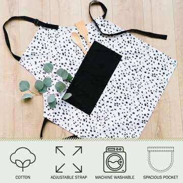 Stylish Adjustable Kitchen Apron by Sage+Stitch | Washable Cotton