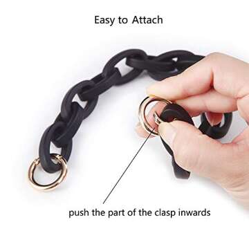 Xiazw Short Resin Purse Handle Strap – Stylish & Durable