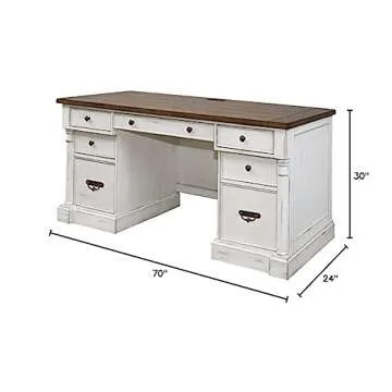 Martin Furniture Durham Desk Credenza - Elegant Office Furniture
