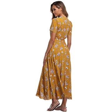 Vintage Women's Floral Maxi Dress for Summer Occasions