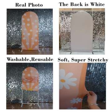 KONPON Spandex Arch Backdrop Cover for Parties