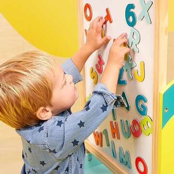B. toys- B. play – School Play Set – Whiteboard & Chalkboard – 36 Magnetic Letters & Numbers- ...