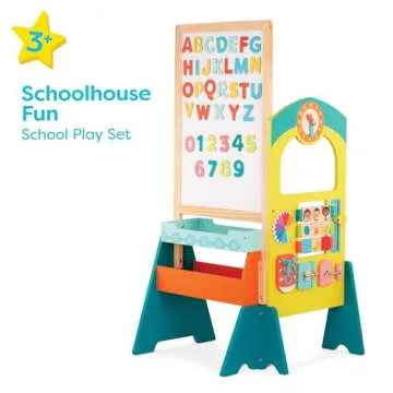 B. toys- B. play – School Play Set – Whiteboard & Chalkboard – 36 Magnetic Letters & Numbers- 11 Educational & Interactive Activities- Schoolhouse Fun"3 Years +