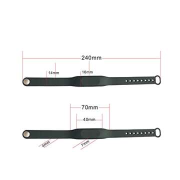 HECERE NFC Forum Type 2 ISO 14443A 213 168 Bytes Silicone Wristband/Bracelet (Pack of 5)