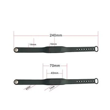 HECERE NFC Forum Type 2 ISO 14443A 213 168 Bytes Silicone Wristband/Bracelet (Pack of 5)