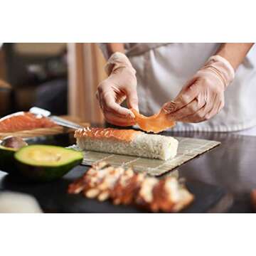 Care Plus Disposable Vinyl Gloves Large Size | Heavy Duty | Non Sterile | Powder Free | Latex Free Rubber | 100 Count Box |food Safe