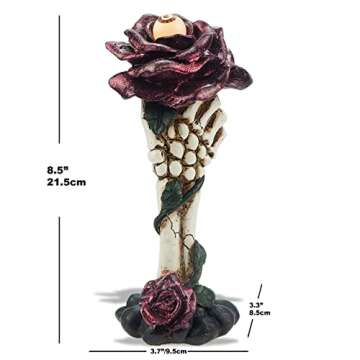 Cyborpon Gothic Skeleton Hand Rose with LED Eyeball