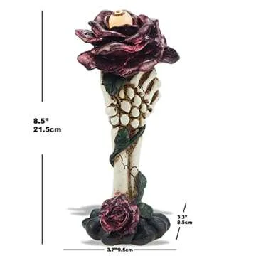 Cyborpon Gothic Skeleton Hand Rose with LED Eyeball