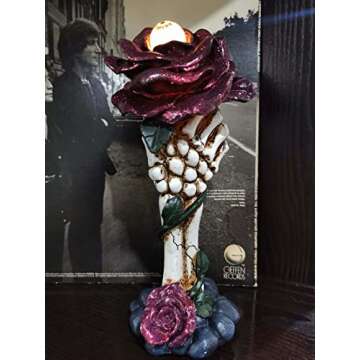 Cyborpon Gothic Skeleton Hand Rose with LED Eyeball