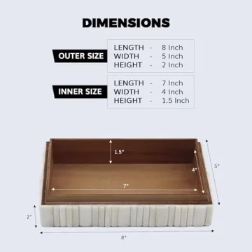 Handicrafts Home Handmade Ivory Pattern Decorative Box - Storage Organizer, Decor Centrepiece, Memory Keepsakes, Home Decor - Boho Style Treasure Box, Multipurpose Gift - Stem, 8x5x2