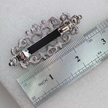Faship Gorgeous Clear Crystal Floral Hair Barrette Clip