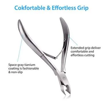 Mudder Stainless Steel Cuticle Trimmer Set for Perfect Nails