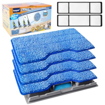 KEEPOW Reusable Vac Mop Pads Refills Compatible with Shark VACMOP VM252 VM200 VC205 VM250 VM190