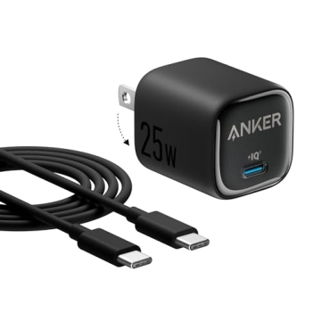 Anker 25W USB C Charger Block, Compact and Foldable, Supports PPS Fast Charging for Galaxy S24/Z Fol...