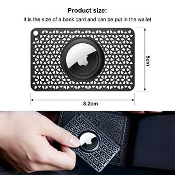 [Ultra Thin] for Airtag Wallet Holder 2 Pack, Airtag Holder, 0.1 inch Thickness, Airtag Wallet Case ...