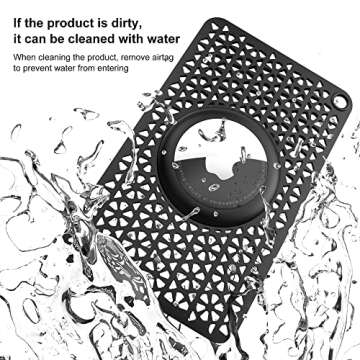 [Ultra Thin] for Airtag Wallet Holder 2 Pack, Airtag Holder, 0.1 inch Thickness, Airtag Wallet Case Slim Thin Card Case for Purse, Handbag, Backpack Wallet, Clutch (Black)