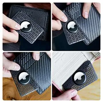 [Ultra Thin] for Airtag Wallet Holder 2 Pack, Airtag Holder, 0.1 inch Thickness, Airtag Wallet Case Slim Thin Card Case for Purse, Handbag, Backpack Wallet, Clutch (Black)